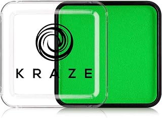 Kraze FX Square - Neon Green (25 gm) - Water Activated, Professional UV Glow Blacklight Reactive Face Painting Colors, Hypoallergenic, Safe, Washable Fluorescent Face & Body Paint