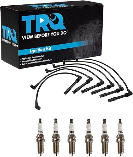 Miniatura 240 de TRQ Kit de bujías de 5 piezas de bujías de iridio compatibles con Chevrolet Aveo 2004-2008 Aveo5 2004-2008