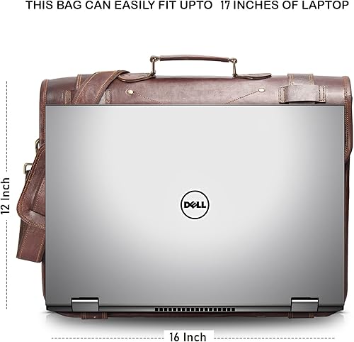 Miniatura 4 de Bolso de mensajero de cuero de grano completo para hombres Bolsa de cuero para computadora portátil para hombres, maletín de cuero genuino bolsa de