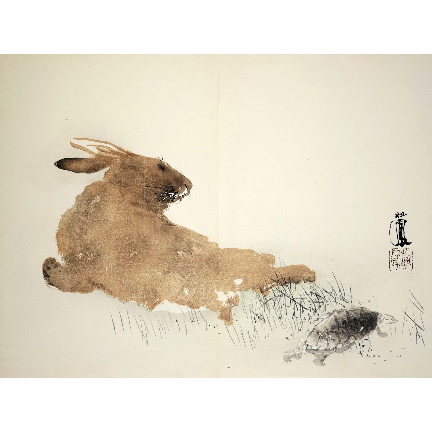 Artery8 Seiho Twelve Signs Zodiac Rabbit Turtle Japanese Extra Large XL Wall Art Poster Print