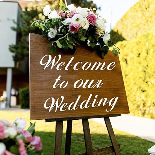 Miniatura 3 de BAMIDELE Plantillas de letras para pintar sobre madera, 50 plantillas de dibujo del alfabeto de caligrafía con números, letreros, flores, plantillas