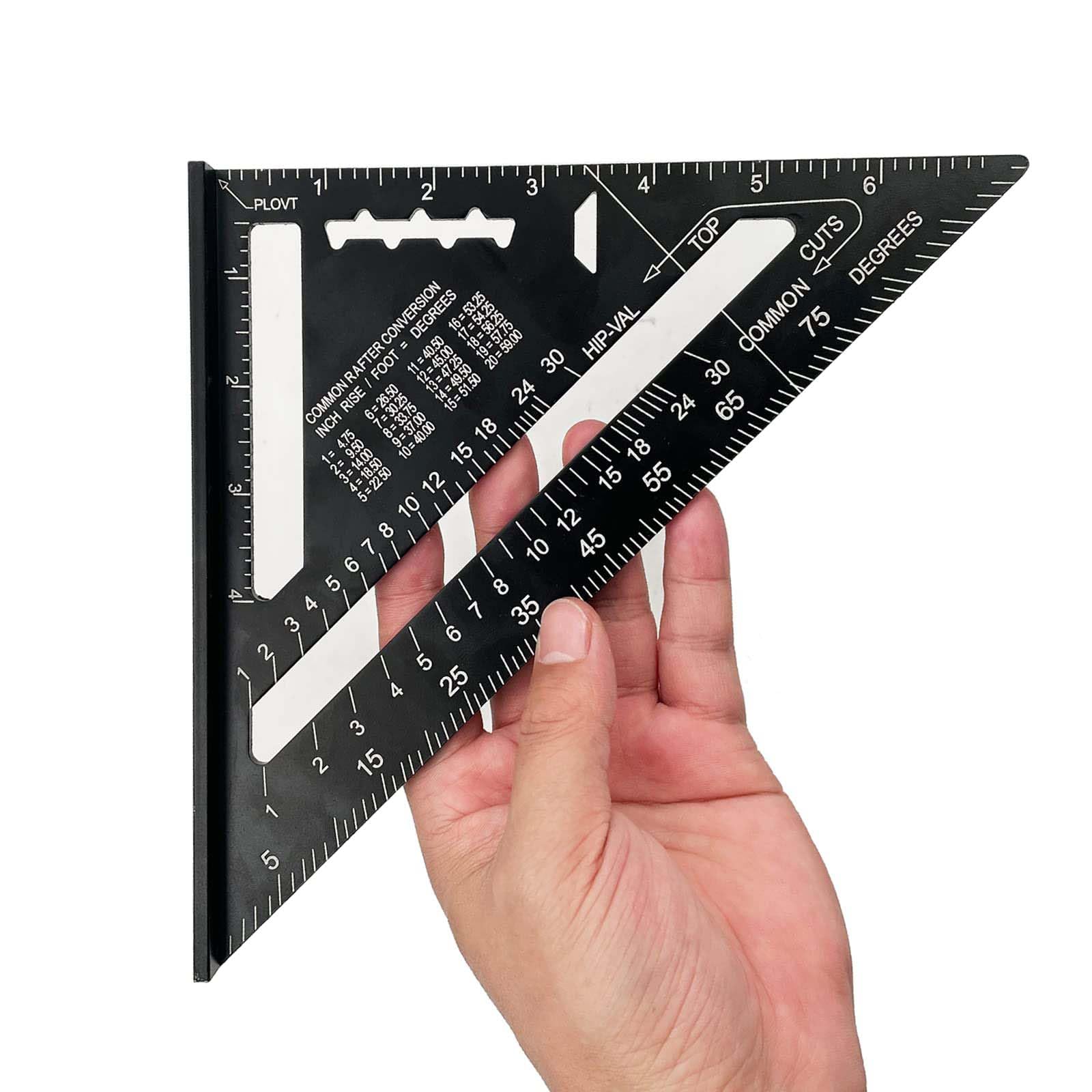 7 Inch Carpenters-Square-Aluminium Speed Square, Versatile Set Alloy Square Multi-Functional Carpenter's Tool - Image 3