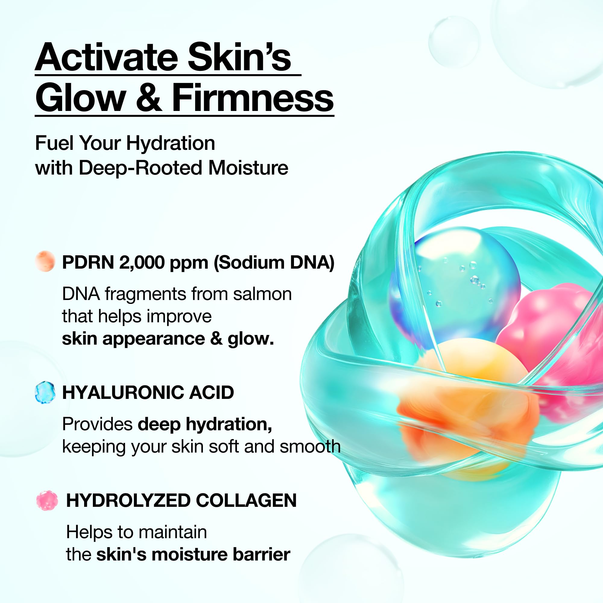 Anua PDRN Collagen Glow Gesichtsserum Spray, feuchtigkeitsspendender Gesichtsnebel mit Hyaluronsäure für alle Hauttypen, straffende Pflege, Korean Skincare, 100ml