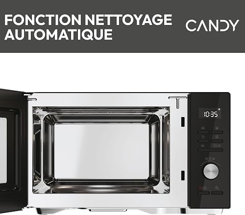 Candy CMGA31EDLB Four Micro-ondes, Gril Quartz 1000W, Grande Capacité 31L, Recettes Automatiques, Fonction Gril, Nettoyage Auto, Programmateur digital, Fonction décongélation, Noir Silver - 5