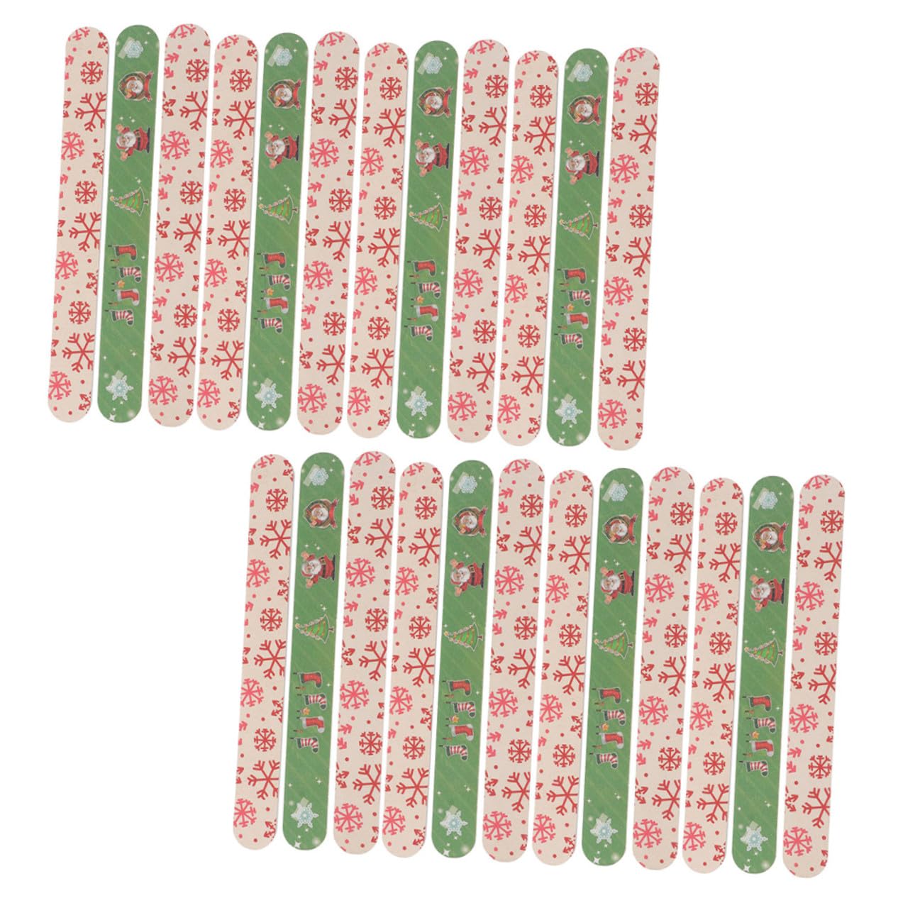 VALICLUD 96 Teiliges Weihnachts-nagelfeilen- Professionelle Nagelfeilen für Finger Zehennägel Doppelseitige Polierfeilen mit Festlichem Design Sicher und Einfach für Maniküre und