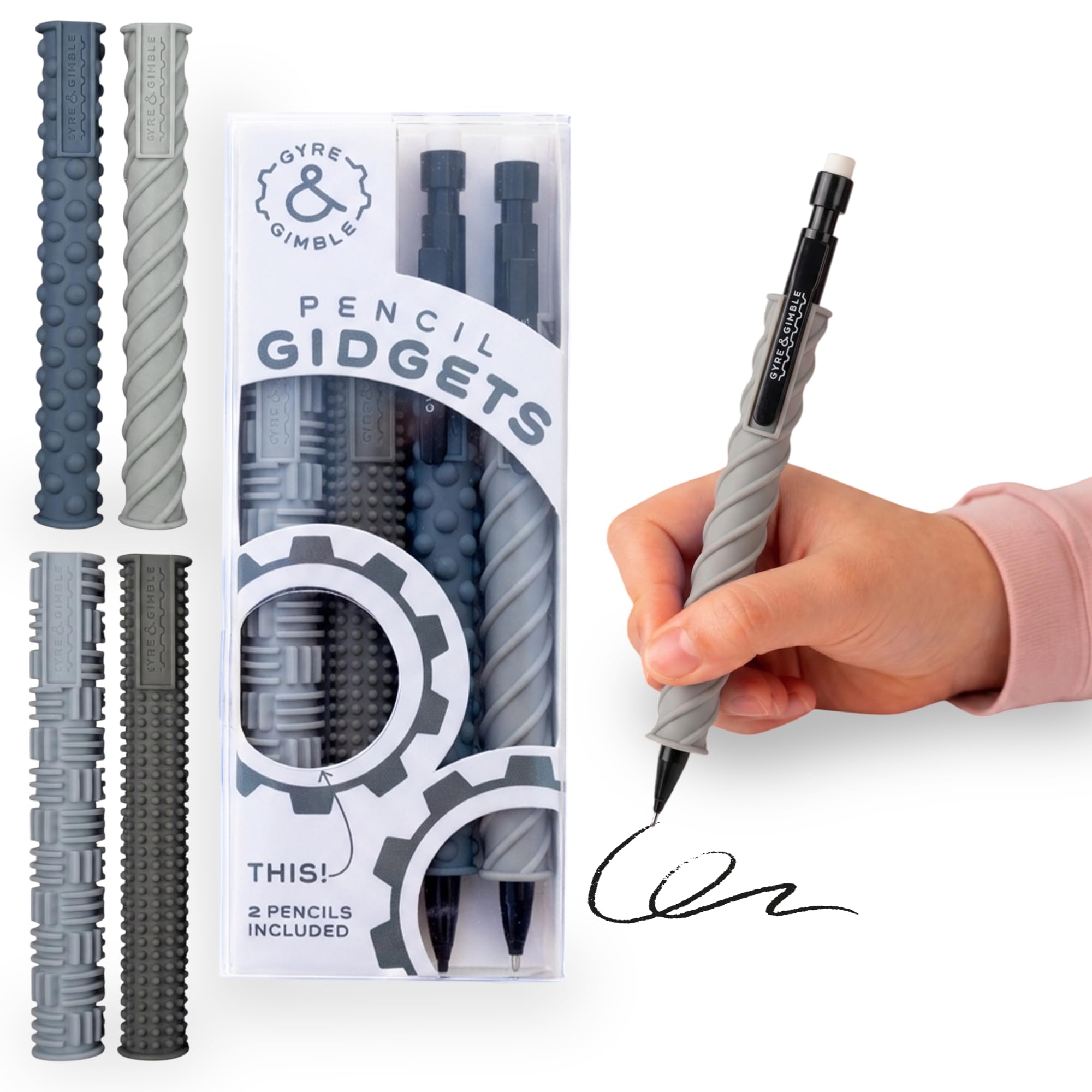 Gyre & Gimble Textured Silicone Pencil Sleeves