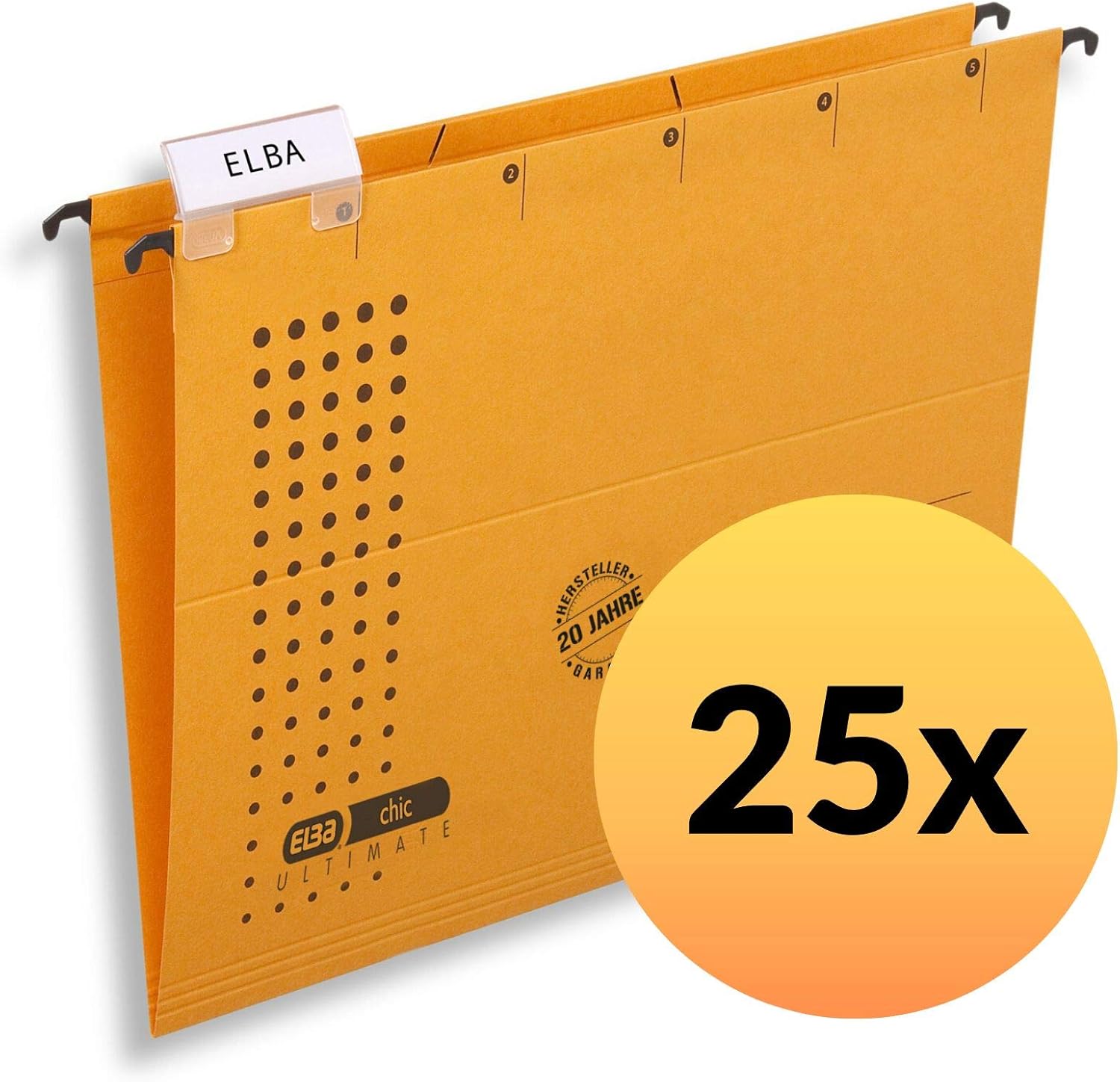 Elba Chic Ultimate 85740GB Suspension File with Open Sides Pack of 25 Yellow