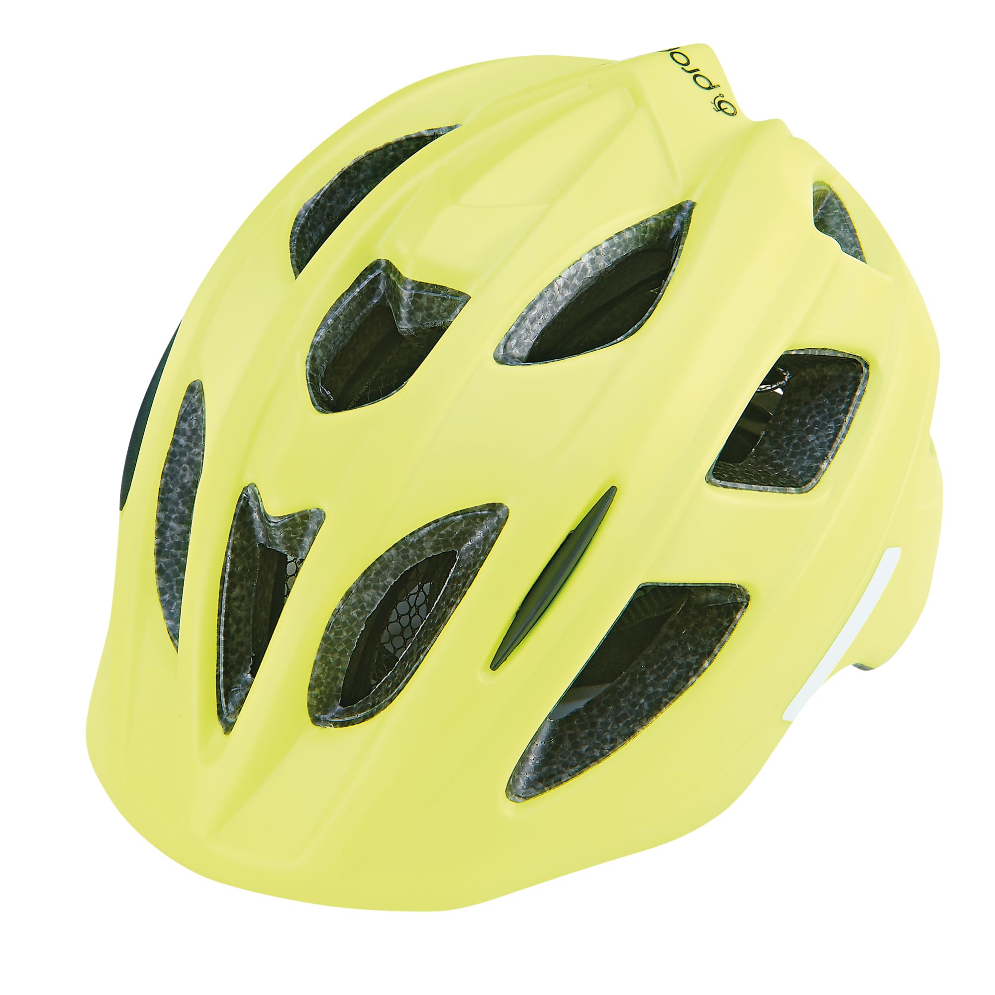 Prophete Kinderhelm 48-52 cm – Neon Gelb mit LED – Verstellbarer Inmold-Fahrradhelm, Seitlicher Verschluss – Leicht & Sicher für Kinder – Optimale 