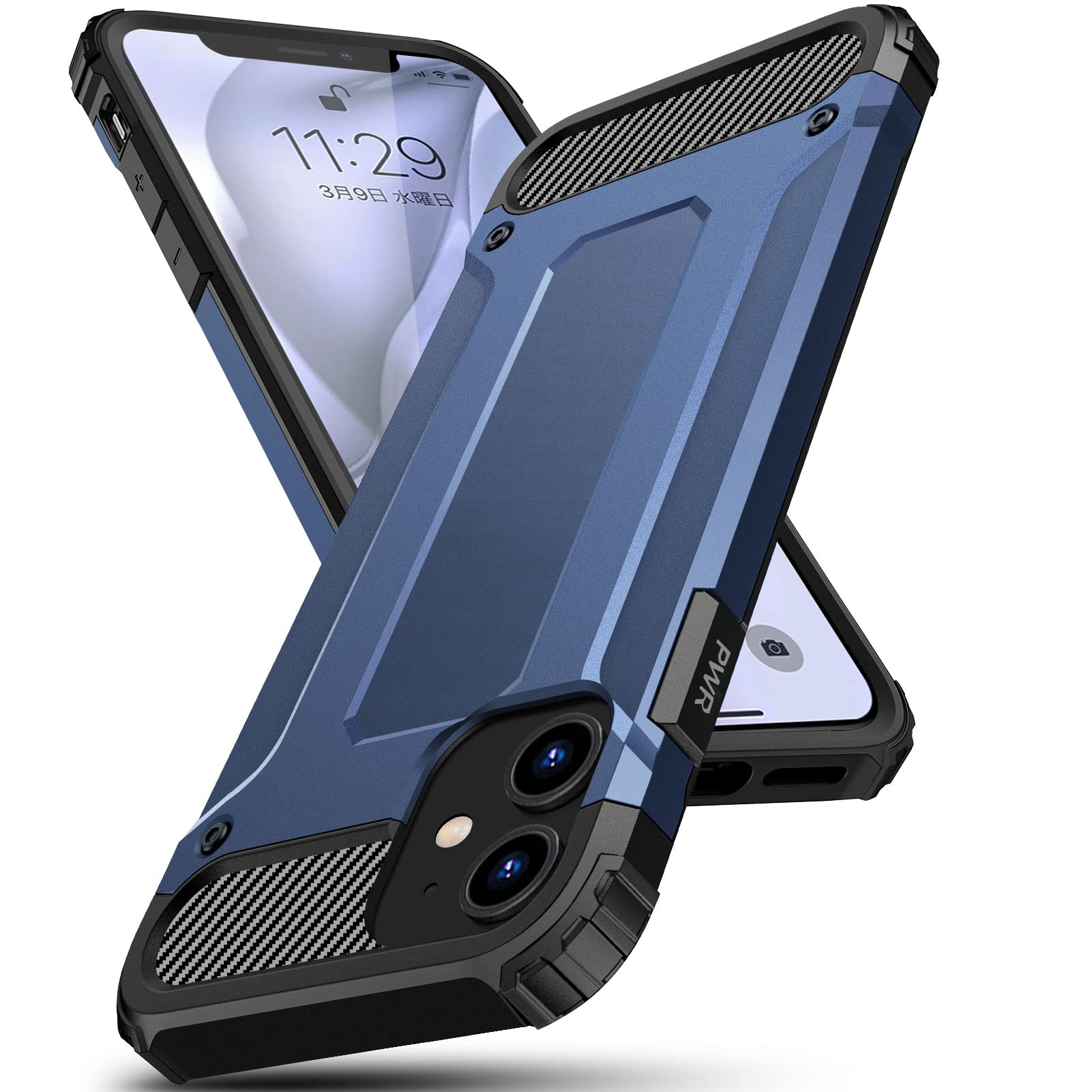 GTUJWN 対応 iPhone 11 用の ケース 落下防止 耐衝撃 米軍MIL カバー TPU+PCバンパー 二重構造 黄ばみなし