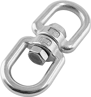 Bonsicoky Heavy Duty M8 304 Stainless Steel Swing Swivel, 360 Degree Rotational Device Hanging Accessory for Web Tree Swing, Hammock Chair, Aerial Yoga, Climbing Rope, Hold Up to 1200LB