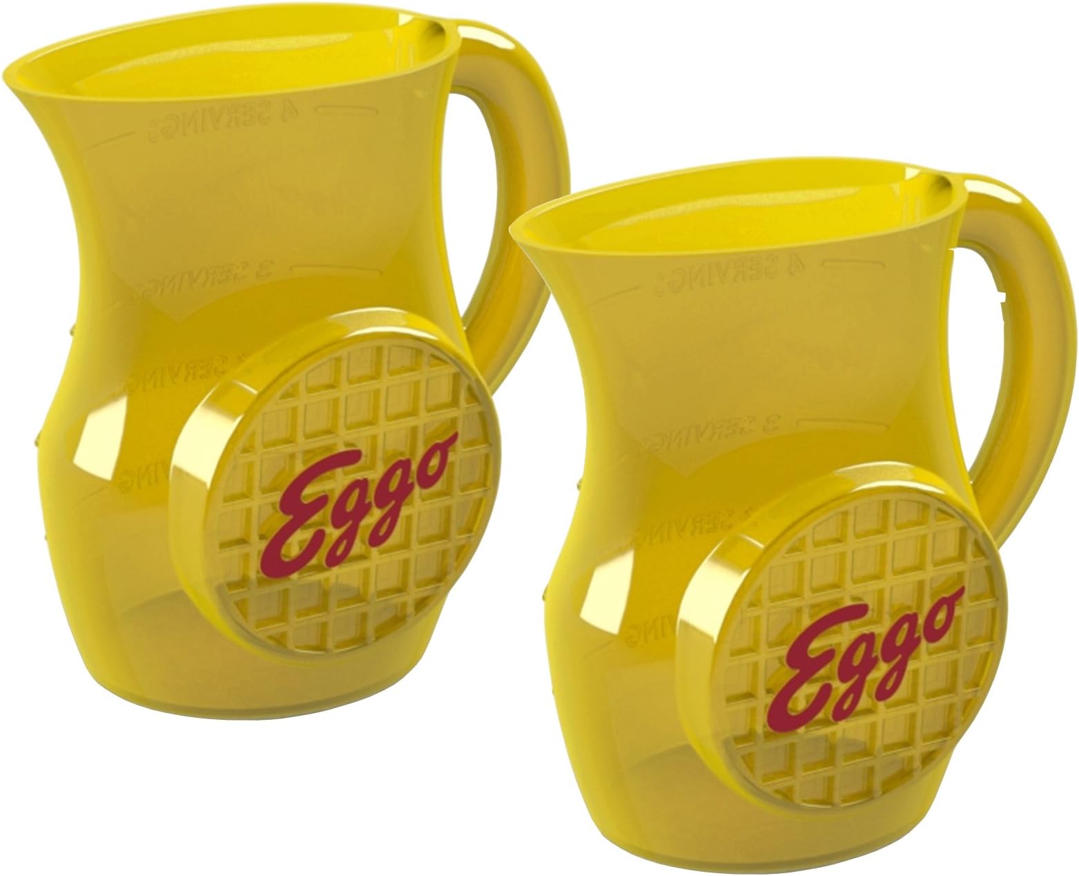 Kellogg's Eggo Syrup Dispenser (2 pack) Microwave - Safe for Your Favorite Maple Syrup to Pour Over the Eggo French Toast, Retro-Style BPA-Free Sturdy Plastic by Jokari