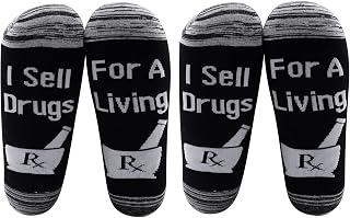 LEVLO Pharmacist Gift Pharmacist Socks I Sell Drugs for a Living Cotton Sokcs Pharmacy Student Gift