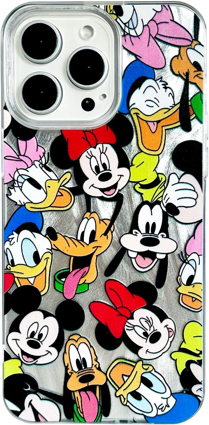 Cute Cartoon Case for iPhone 13，Silver Laser Feather Soft Bumper Shockproof Protective Case for Women Men Teens Kids(Full-13)