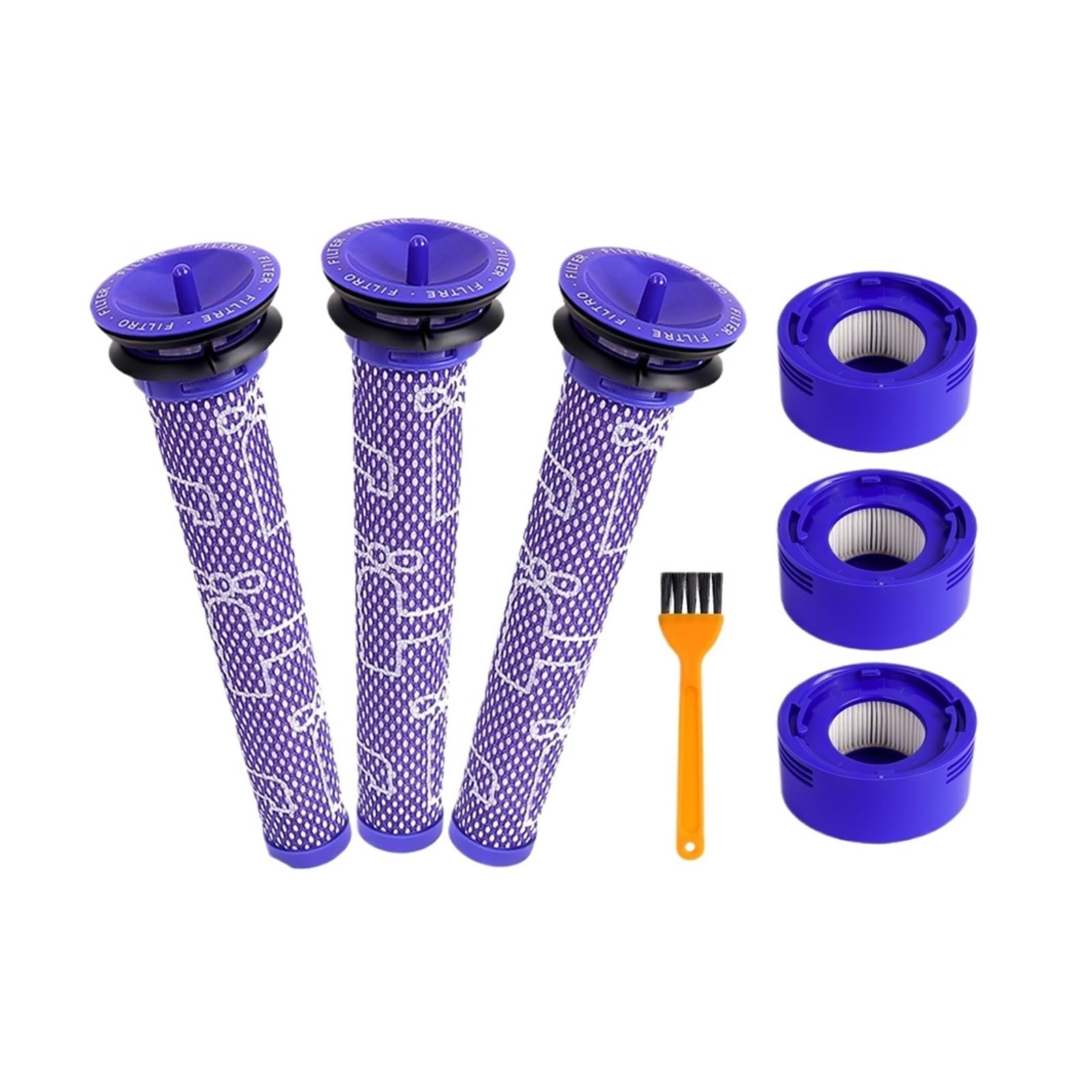 Staubsauger-Filter-Set, kompatibel mit Dyson, V7 V8 Absolute Animal, kabelloser Staubsauger, Ersatz-Vorfilter, Nachfilter-Ersatzteile(7pc)