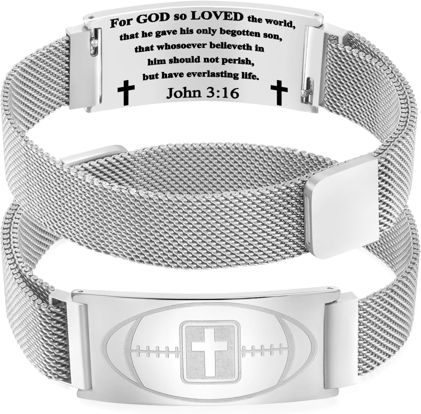 Baseball Soccer Football Basketball Bracelet Gifts,Faith Cross Bracelets for Men Baptism First Communion Confirmation Birthday Christmas Gifts for Grandkids,Adjustable Size