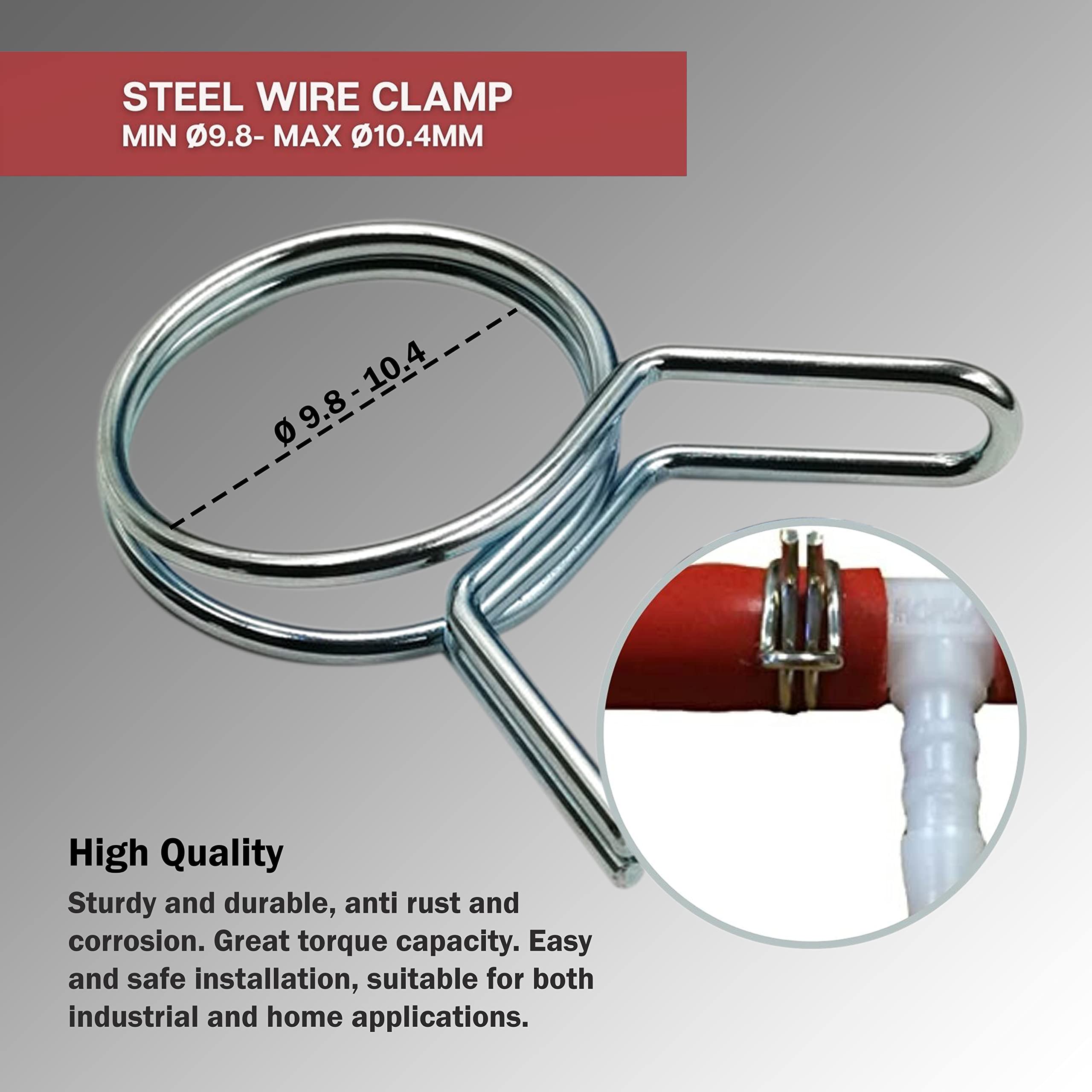 Fascette Stringitubo A Doppio Orecchio - 8 Misure, Ferro Zincato, Per Tubi Flessibili E Carburante