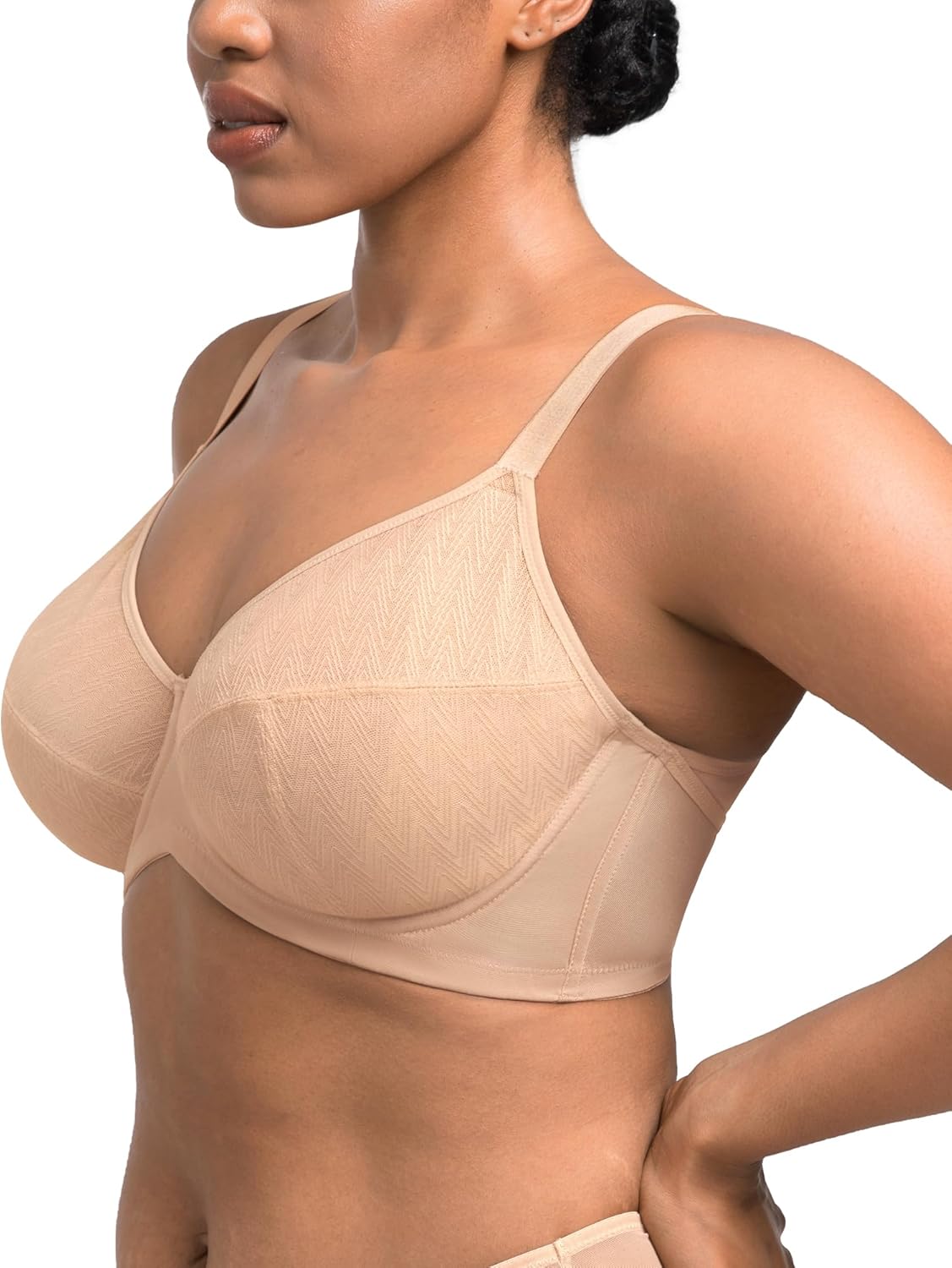 HSIA Minimizer Bras for Women Full Coverage Plus Size Underwire Unlined Mesh Jacquard Bra for Big Busted - Image 2