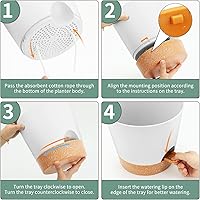 Vista 17 de GARDIFE 10/9/8 inch Plant pots, planters for Indoor Plants, self Watering Plant Pot, Flower pots, Black