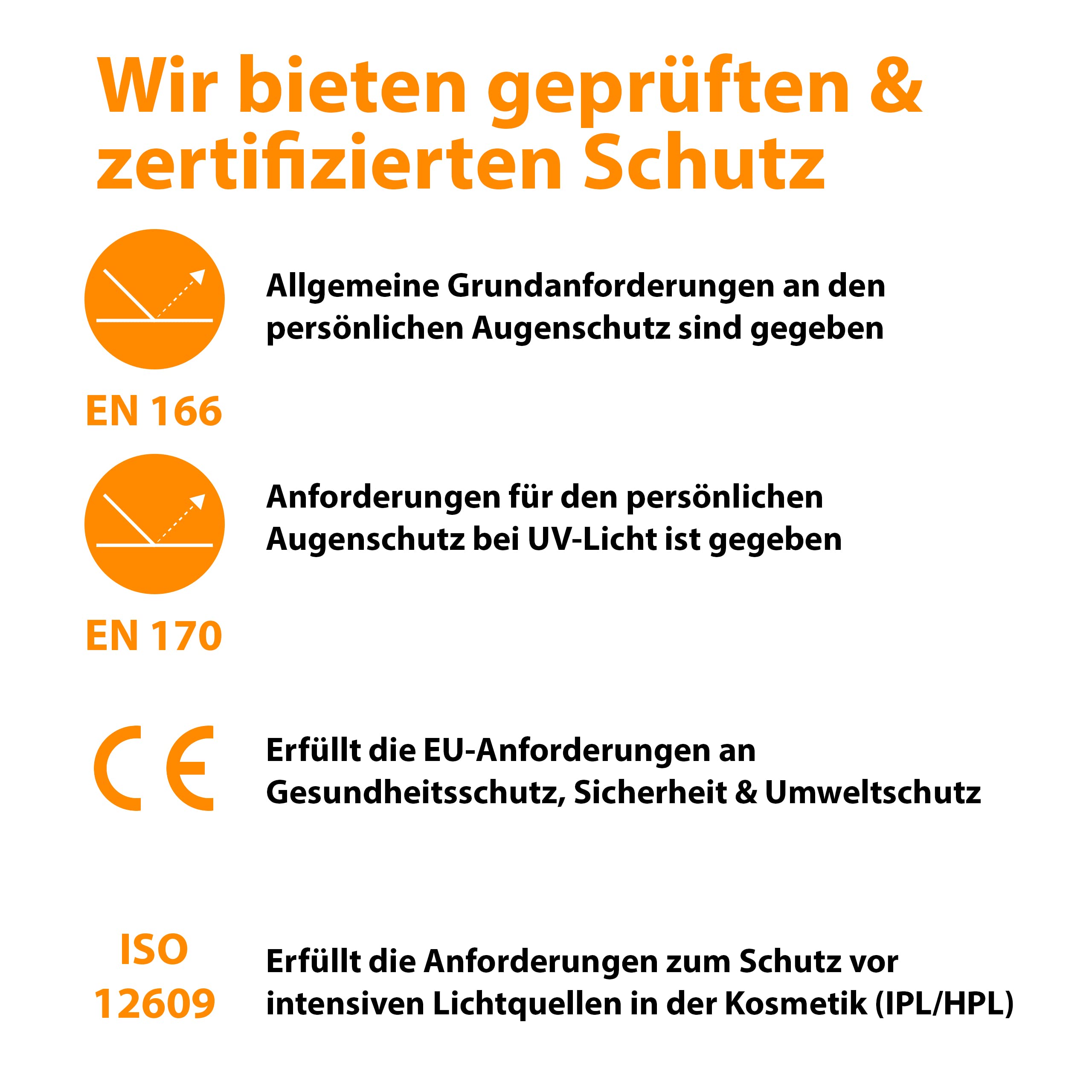 UV Pulse Protect 700 PSA/PPE – UV Schutzbrille auch für Schutz vor Rotlicht & IPL Haarentfernung I zertifizierter Augenschutz nach DIN 166, DIN 170 & ISO 12609, Arbeitsbrille mit Seitenschutz & Bügeln