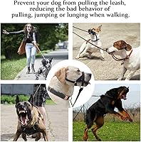 Vista 3 de BARKLESS Collar de cabeza de perro, halter sin tirones con acolchado suave, arnés acolchado suave reflectante para perros grandes, labrador, golden