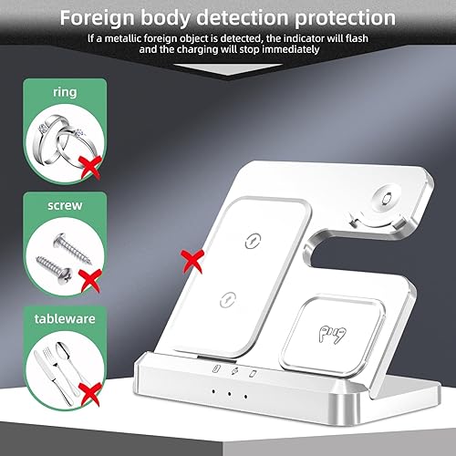 Miniatura 6 de Cargador inalámbrico para Samsung, estación de carga inalámbrica rápida 3 en 1 para Samsung Galaxy S24 S23 Ultra S22 S21 Z Fold54 Z Flip54, cargador