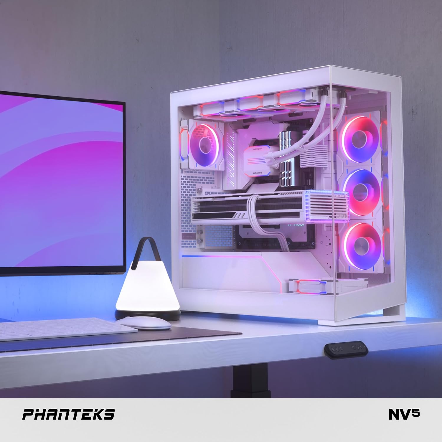 NV5 (PH-NV523TG_DMW01) ショーケース ミッドタワーシャーシ 【リーゼ】 高風量 D/A-RGB照明一体型