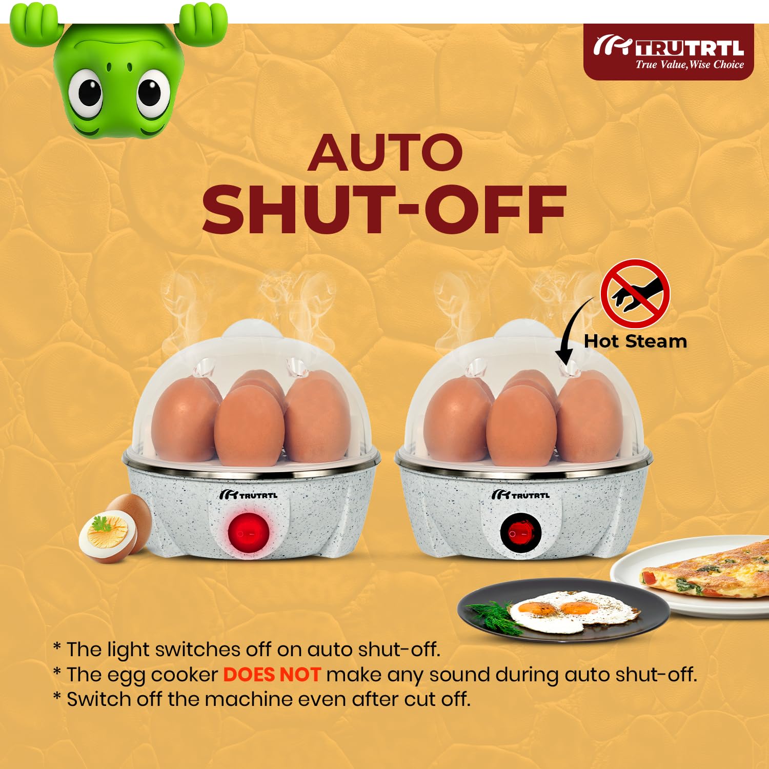 Mr. TRU Smart Egg Boiler - Boil 7 Eggs Easily -9