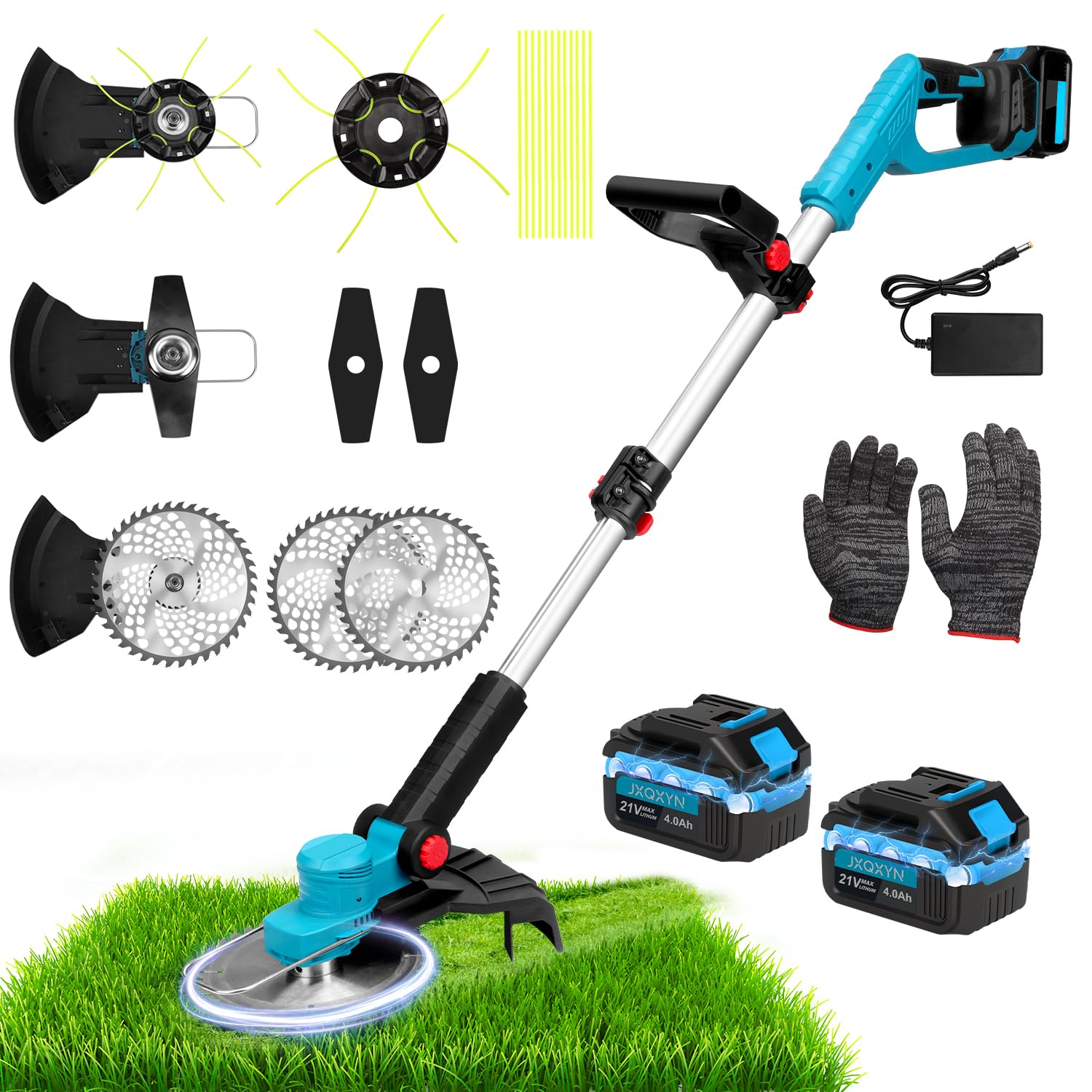 2025 Cordless Weed Wacker,Brushless 12-Inch Electric Weed Eater,with Versatile 3 Cutting Methods and 2 X 4.0Ah Electric Weed Wacker for Lawn Bush Weeds,Garden,Yard Care