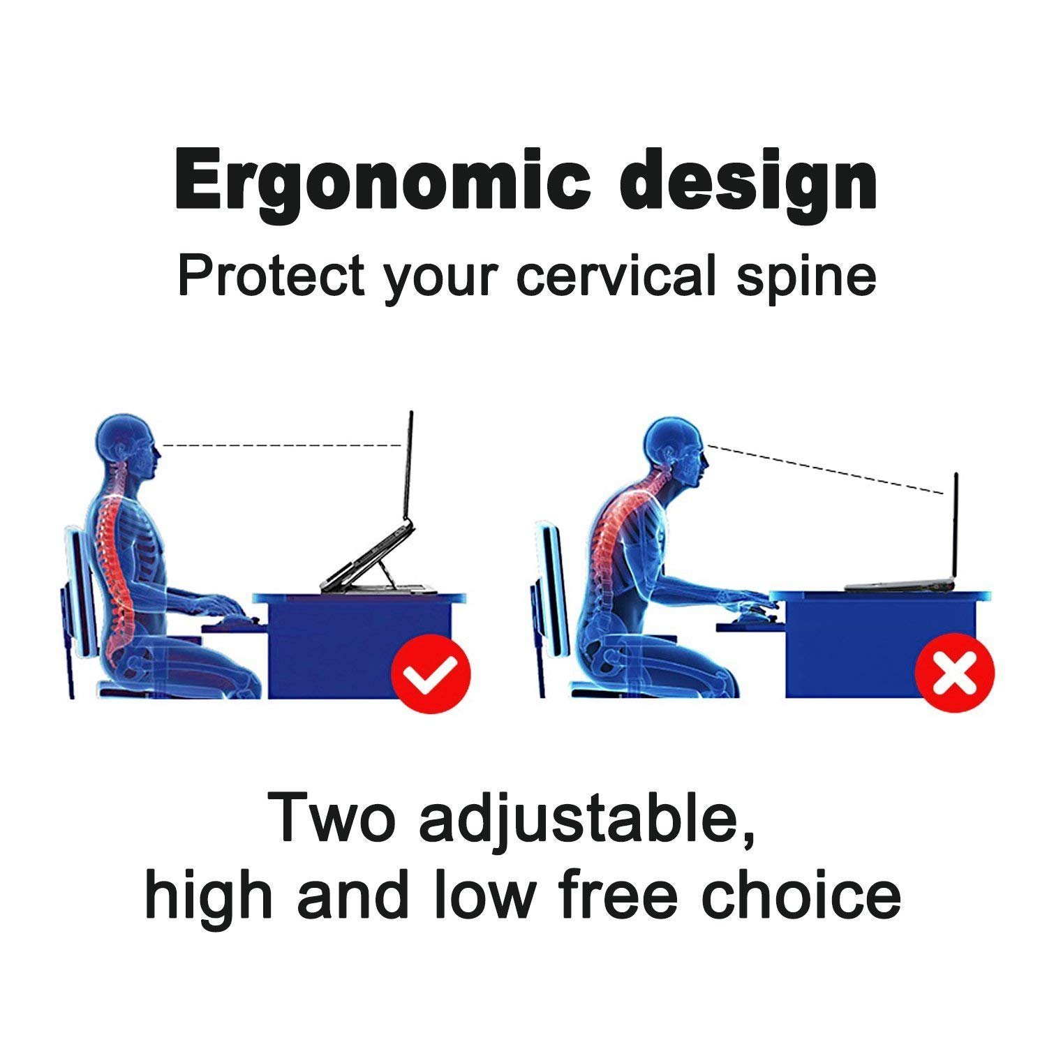 Elekin Laptop stand, foldable laptop stand, laptop stand, ergonomic