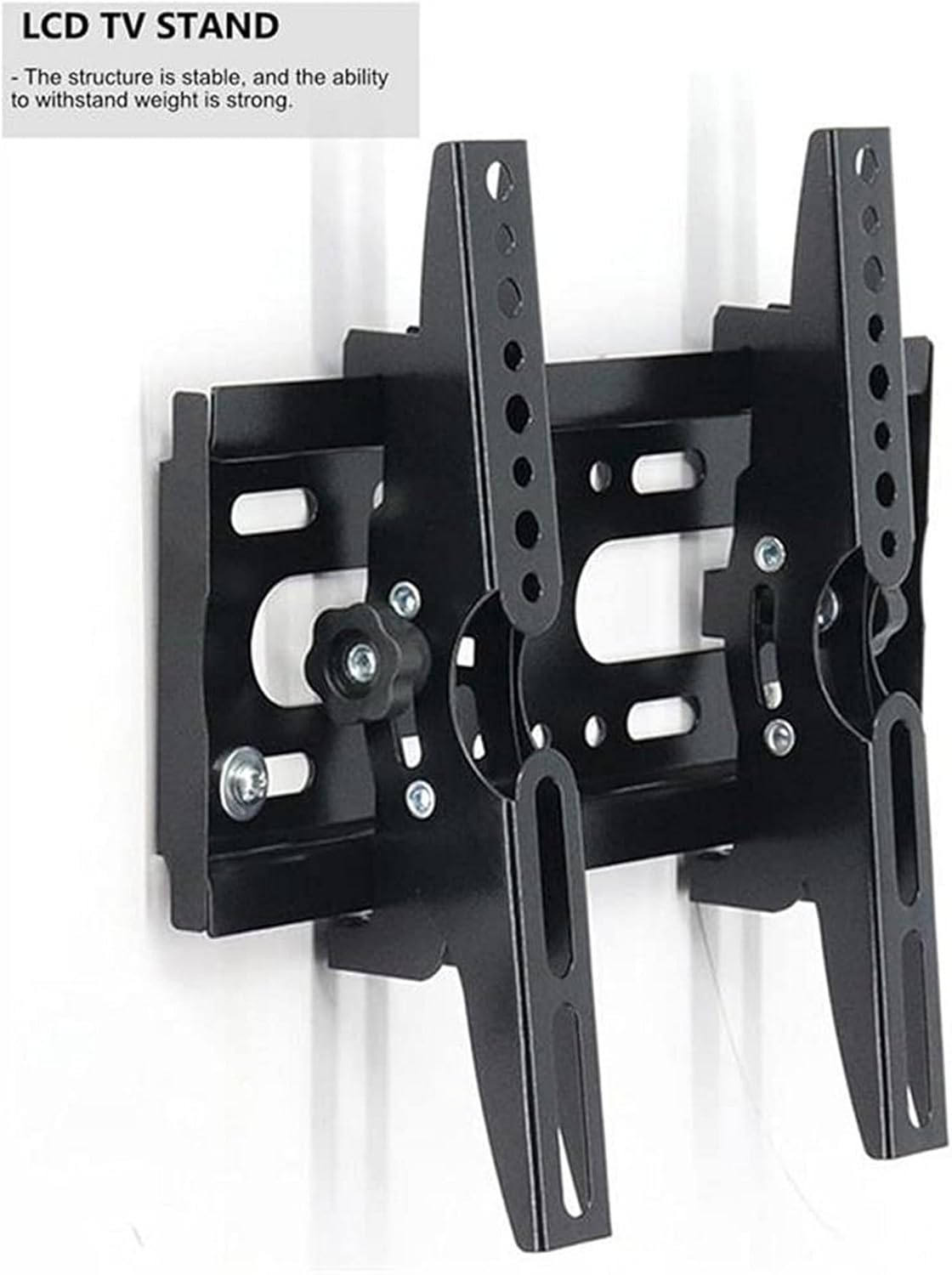 Adjustable Tilt TV Wall Mount Bracket for 14-42 Inch LCD/LED TVs, Slim Flat Design, Easy Installation Kit, Compatible, Perfect for Home Theater & Space-Saving Solutions,A
