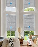 Vista 19 de Persianas enrollables motorizadas de filtrado de luz con control remoto, persianas inteligentes para ventanas que funcionan con Alexa Google a
