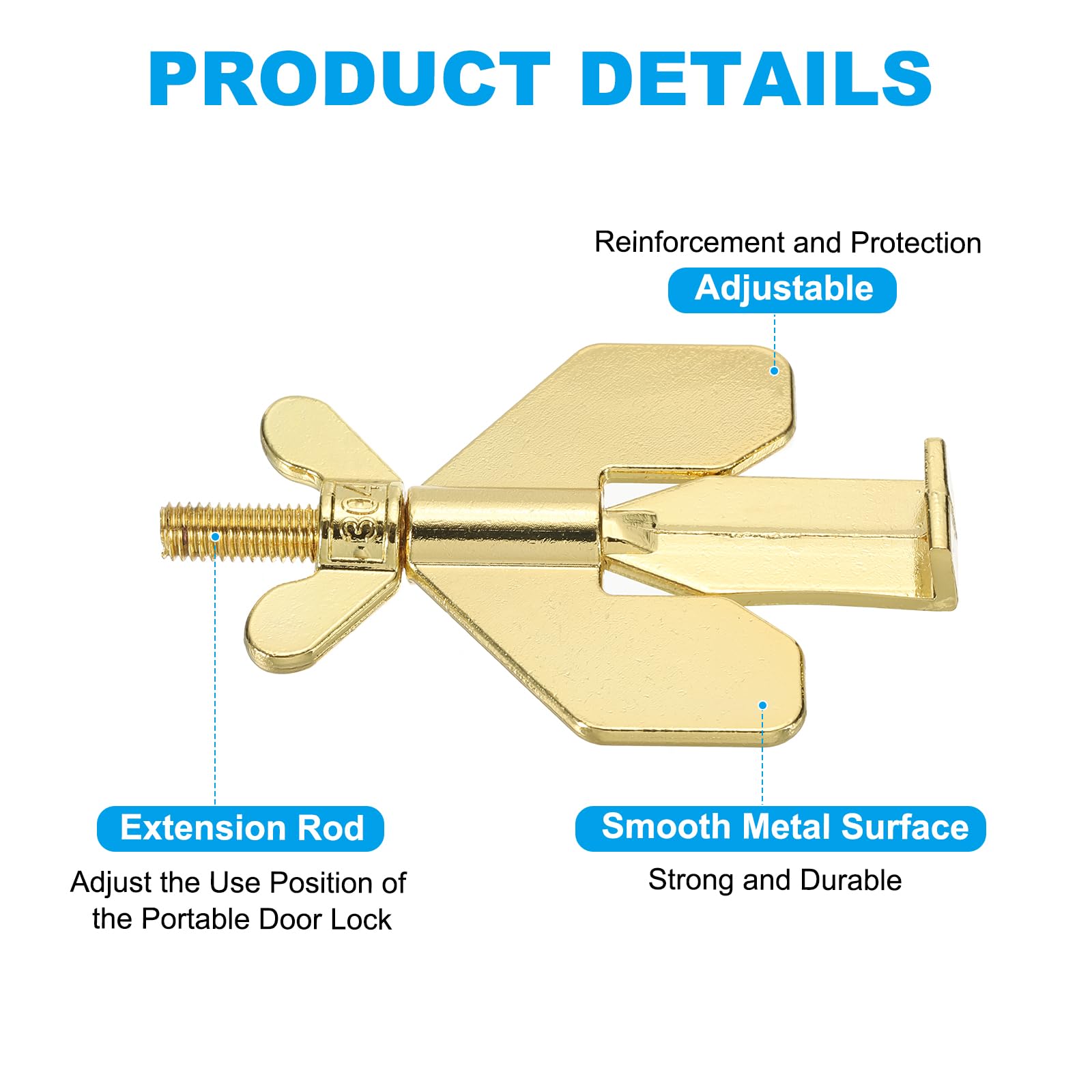 PATIKIL Portable Security Door Lock 3.15x1.97inch - Image 3