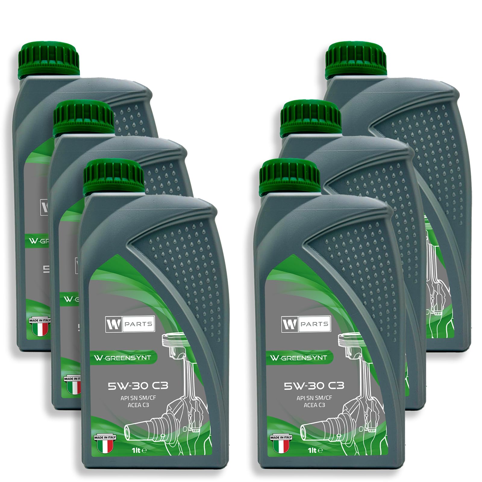 Olio motore W-Parts 5W30 C3 Totalmente Sintetico API SN SM/CF | ACEA C3 |MB 229.52 229.51 229.31 226.5|compatibile con BMW LL04 VW 502.00 505.00 505.01| GM Dexos 2 | FIAT 9.55535.S2 / S3 | PSA B71