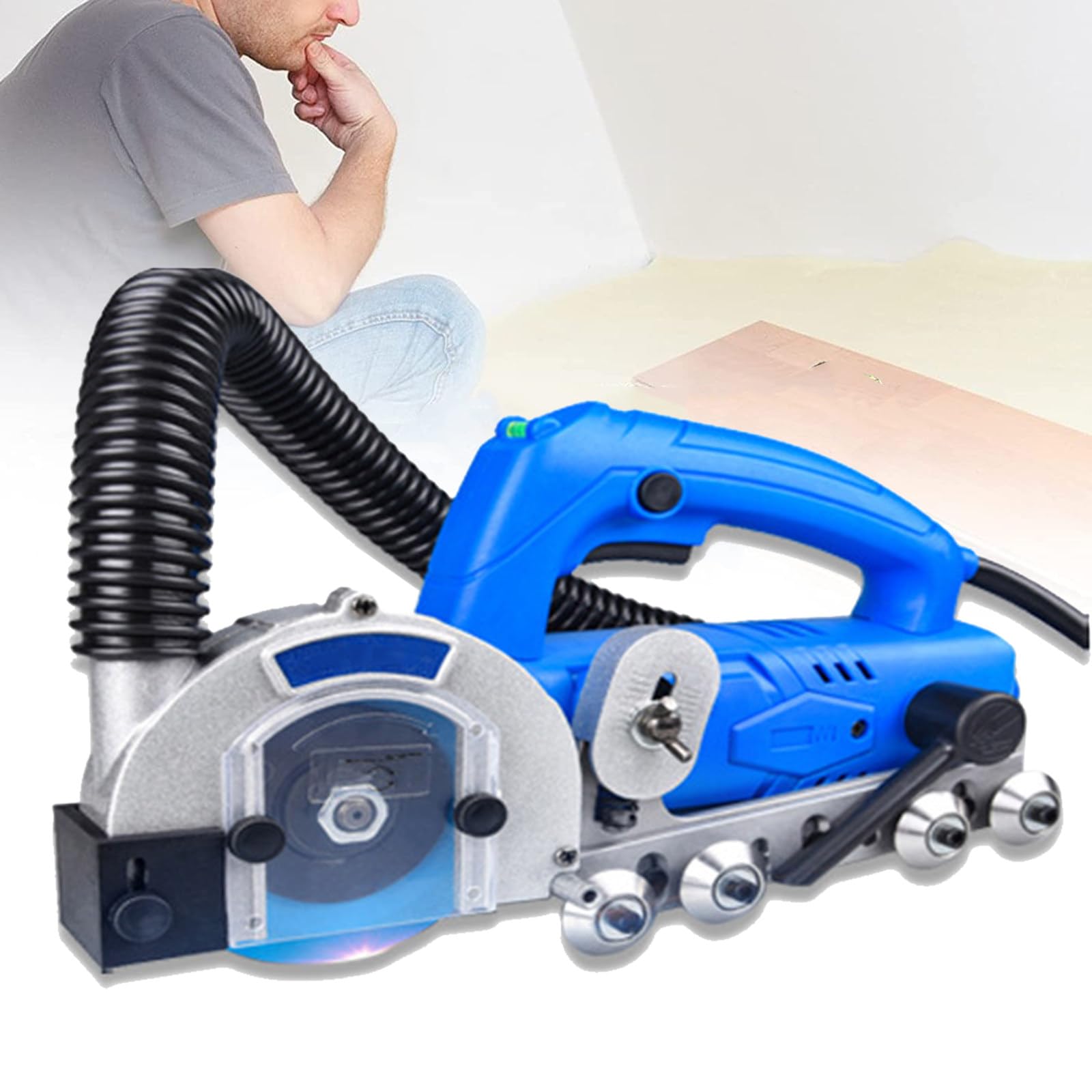 MYUYEE 9000r/min Beautiful Seam Electric Seam Cleaning Machine, 1.7 Saw Blade/2.2 Saw Blade/2.7 Saw Blade, Ceramic Tile Seam Cutting Machine Cleaner Cutting, 220,1.7mm (2.7mm)