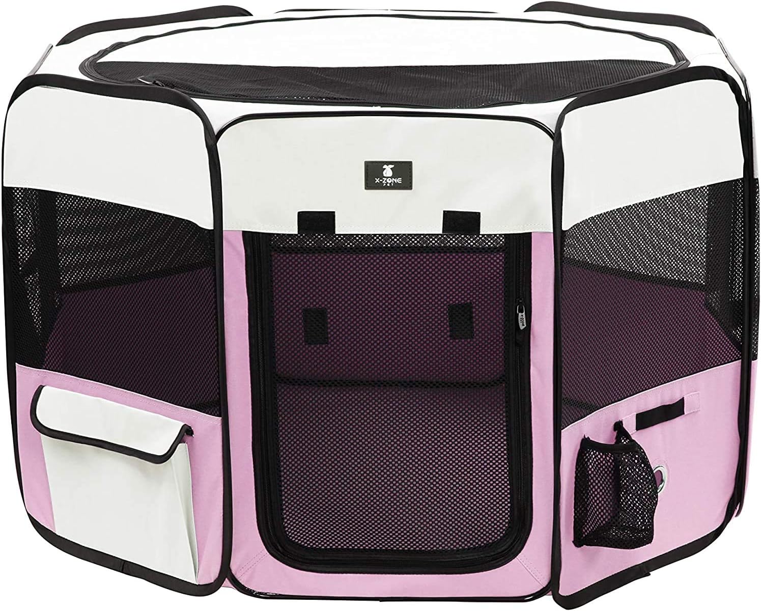 X-ZONE PET Portable Foldable Pet Dog Cat Playpen Crates Kennel/Premium 600D Oxford Cloth,Removable Zipper Top, Indoor and Outdoor Use
