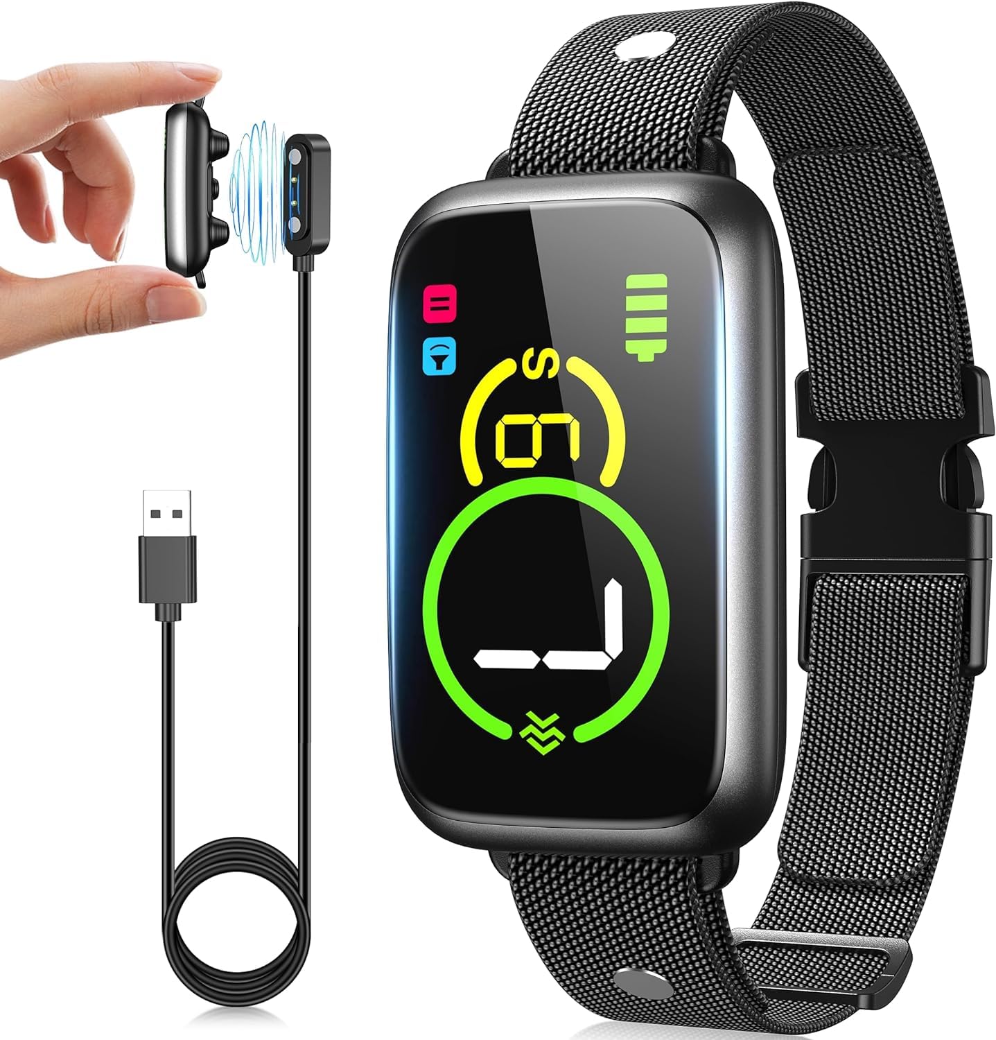 Collar Anti Ladridos sin Descargas Eléctricas: Collar de Entrenamiento Inteligente Recargable con 7 Modos de Sensibilidad, Sonido y Vibración (IP 67), Resistente al Agua para Perros Grandes y Pequeños