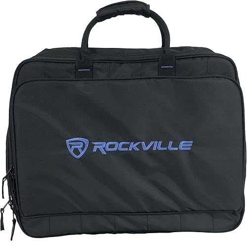 Miniatura 2 de Rockville MB1916 Mixer Gig Bag Case 19" x 15.3" x 6", protección acolchada, resistente al agua, bolsillo para portátilaccesorios, para DJs y músicos