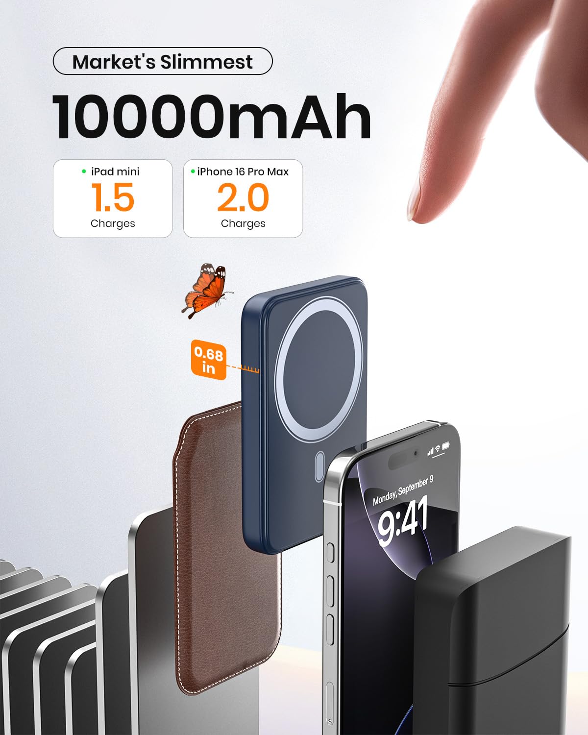 A Addtop Magnetic Power Bank 10000mAh- 20W Schnelllade iPhone Ladegerät for Magnetisch – Bild 5
