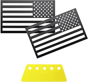 2pcs 3D American Flag Metal Emblem Side Fender Badge Sticker Black Accessories - Foto 5