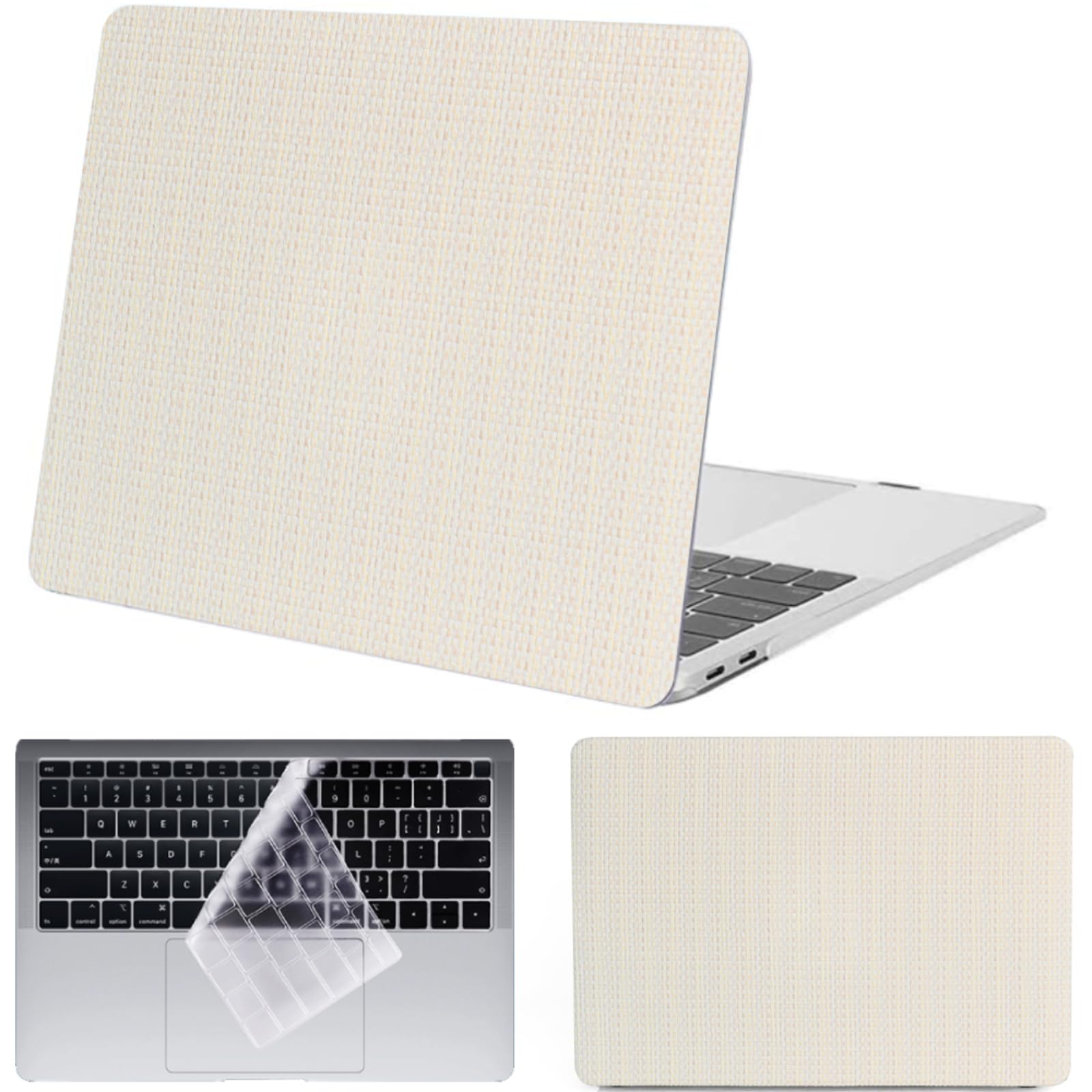 Funda MacBook Air 15 M5 A3448 M4 A3241 M3 A3114 M2 A2941 de cuero beige 8