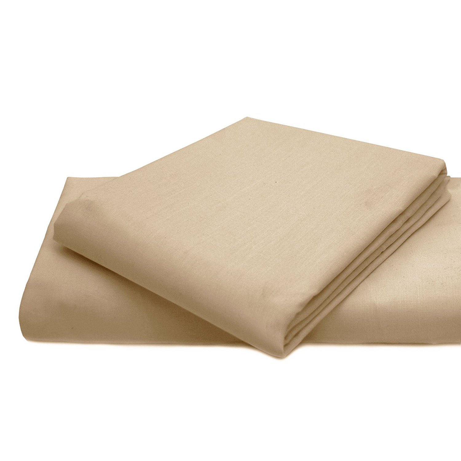 Queens Land Home Latte Non Iron Percale Pollycotton Flat Sheet (Single, )