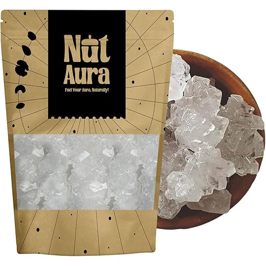 Nut Aura 200 gms Dhaga Mishri | Natural sweetener & energy booster | Unrefined rock sugar crystals | Provides natural sweetness | Ideal for prasad, ayurveda, traditional sweets