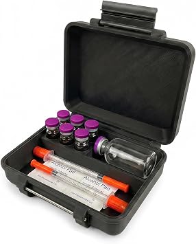 Dual 3ml and 30ml Peptide Case | Room for Syringes and Skin Prep Wipes | Injection Travel Kit