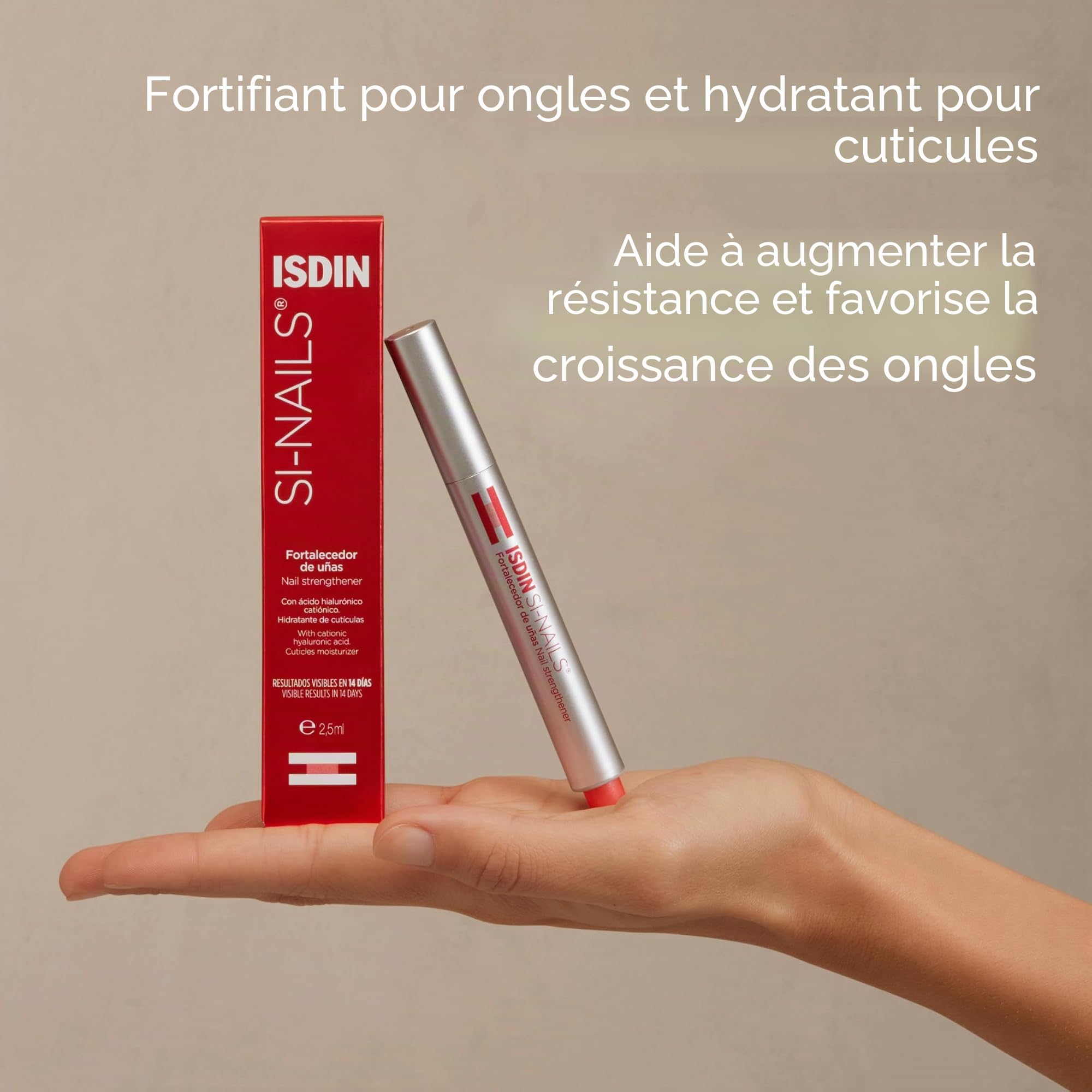 ISDIN Si-Nails Renforçateur pour Ongles Effet Invisible (2,5 ml) | Durcit et Favorise la Croissance | Hydrate les Ongles et les Cuticules | Efficace Même sur le Vernis | Résultats Visibles en 14 Jours