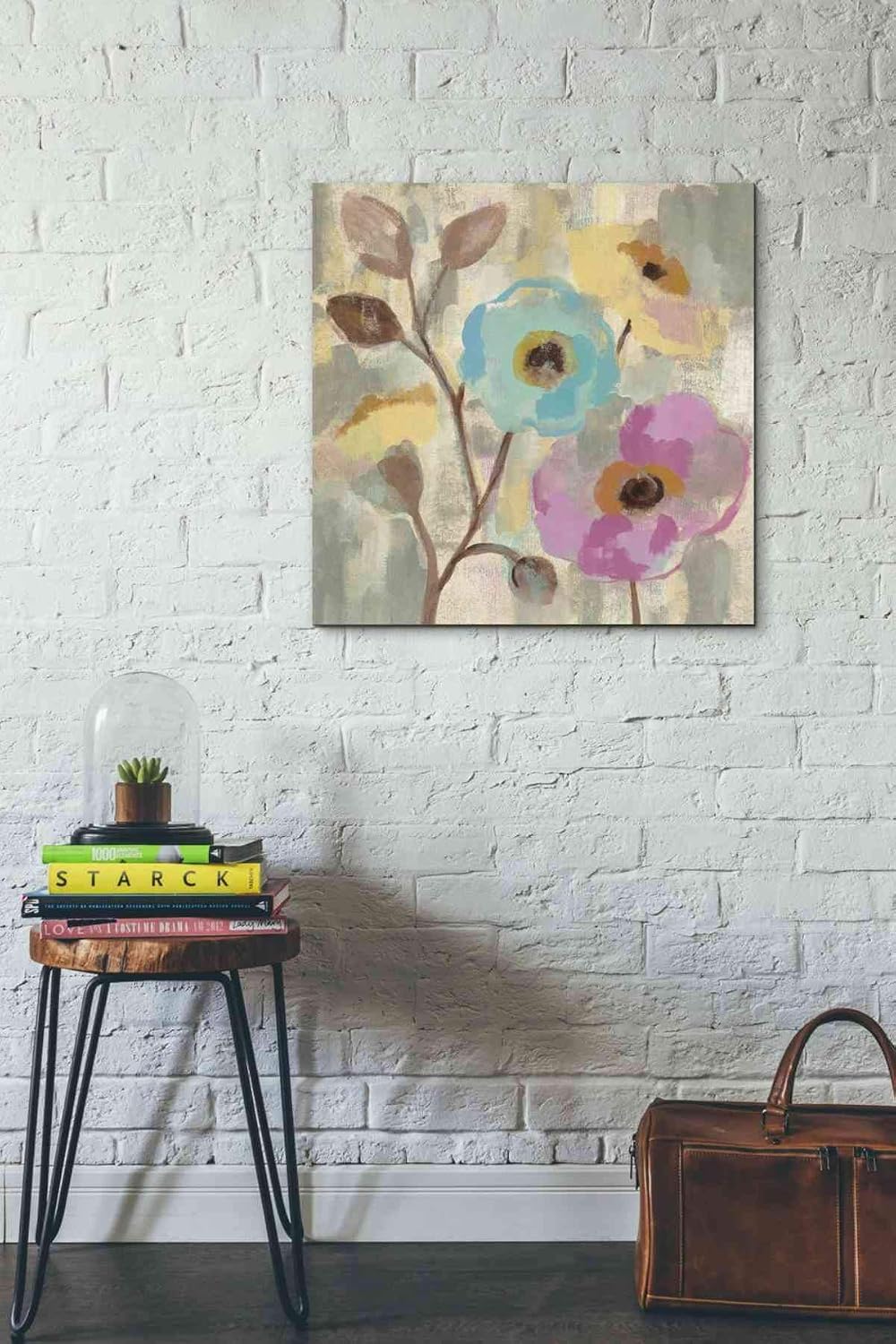 Epic Graffiti 'Fog and Flowers III' by Silvia Vassileva, Canvas Wall Art, 26"x26"