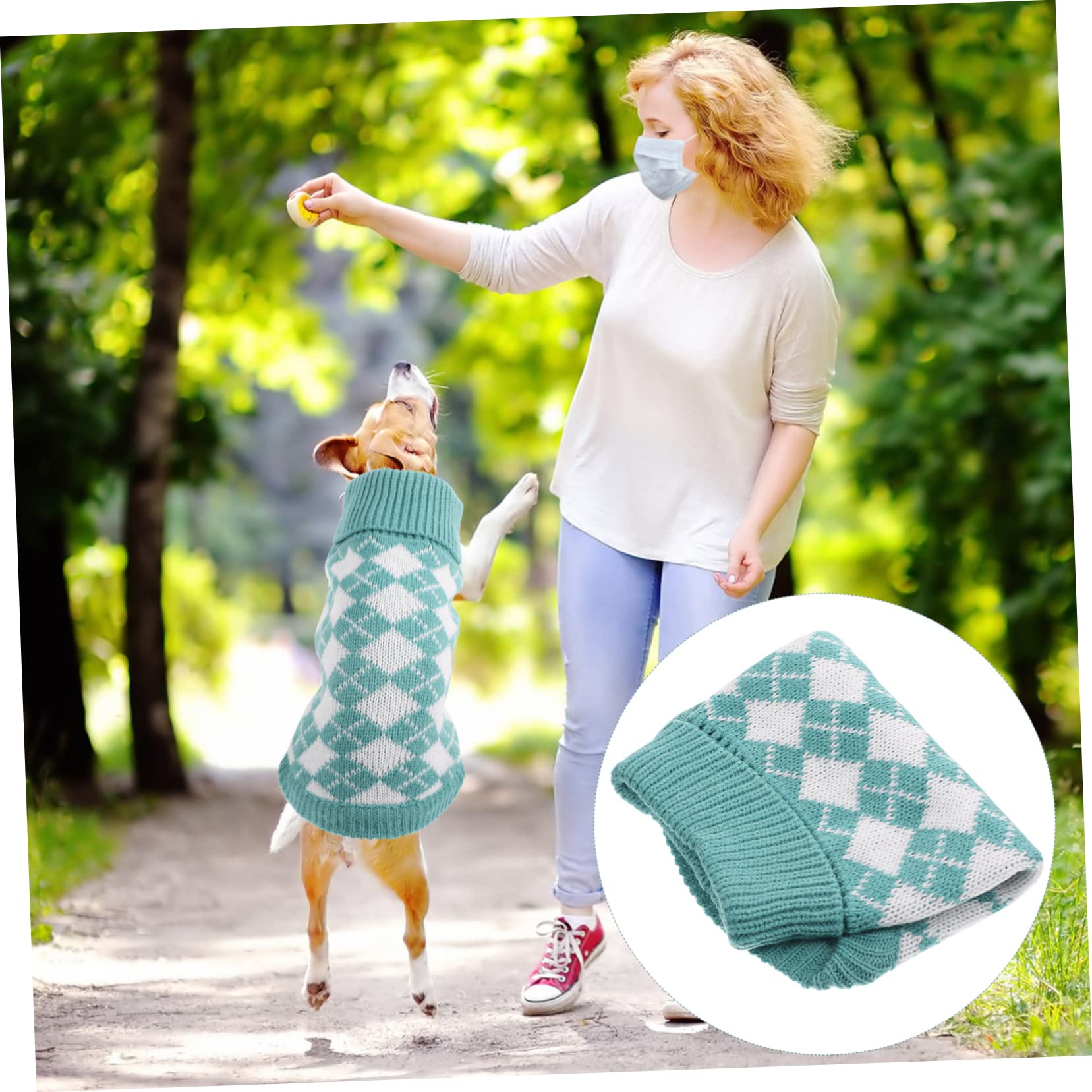 INOOMP 4pièces Pull pour Chien Maille Douce Vêtements pour Animaux De Compagnie Hiver Style à Convient Aux Chiens