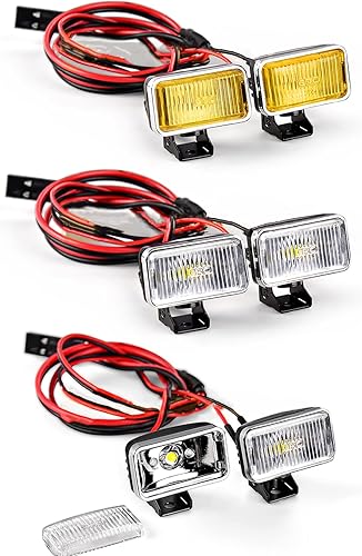 Miniatura 9 de LICHIFIT 20MM Proyector rectangular Retro Simulación Electrochapado Reflector reflector reflector faro para 18 110 RC coche