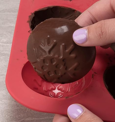Miniatura 6 de Molde de silicona de bombas de cacao de chocolate caliente, copo de nieve, para hacer 3 "bombas"