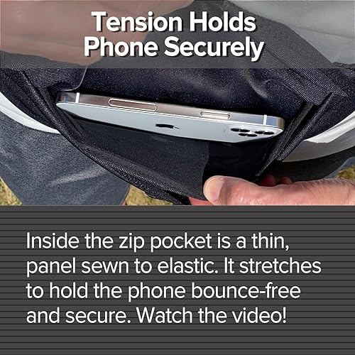 Miniatura 3 de Tune Belt SP2 - Cinturón de correr delgado, con bolsillo seguro con cremallera, almacenamiento a prueba de sudor, sin rozaduras, se adapta a