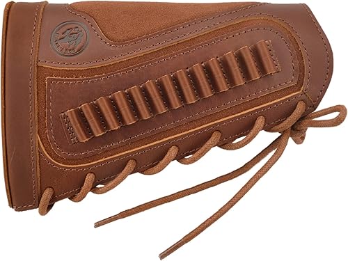 Reposamuñecas de cuero con soporte para rifle para .357 .308 .30-30 .30-06 .45-70 12GA 16GA 20GA .22LR